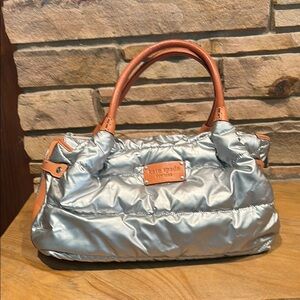NOT FOR SALE: Kate Spade Silver and Tan Satchel!